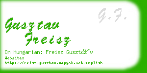 gusztav freisz business card